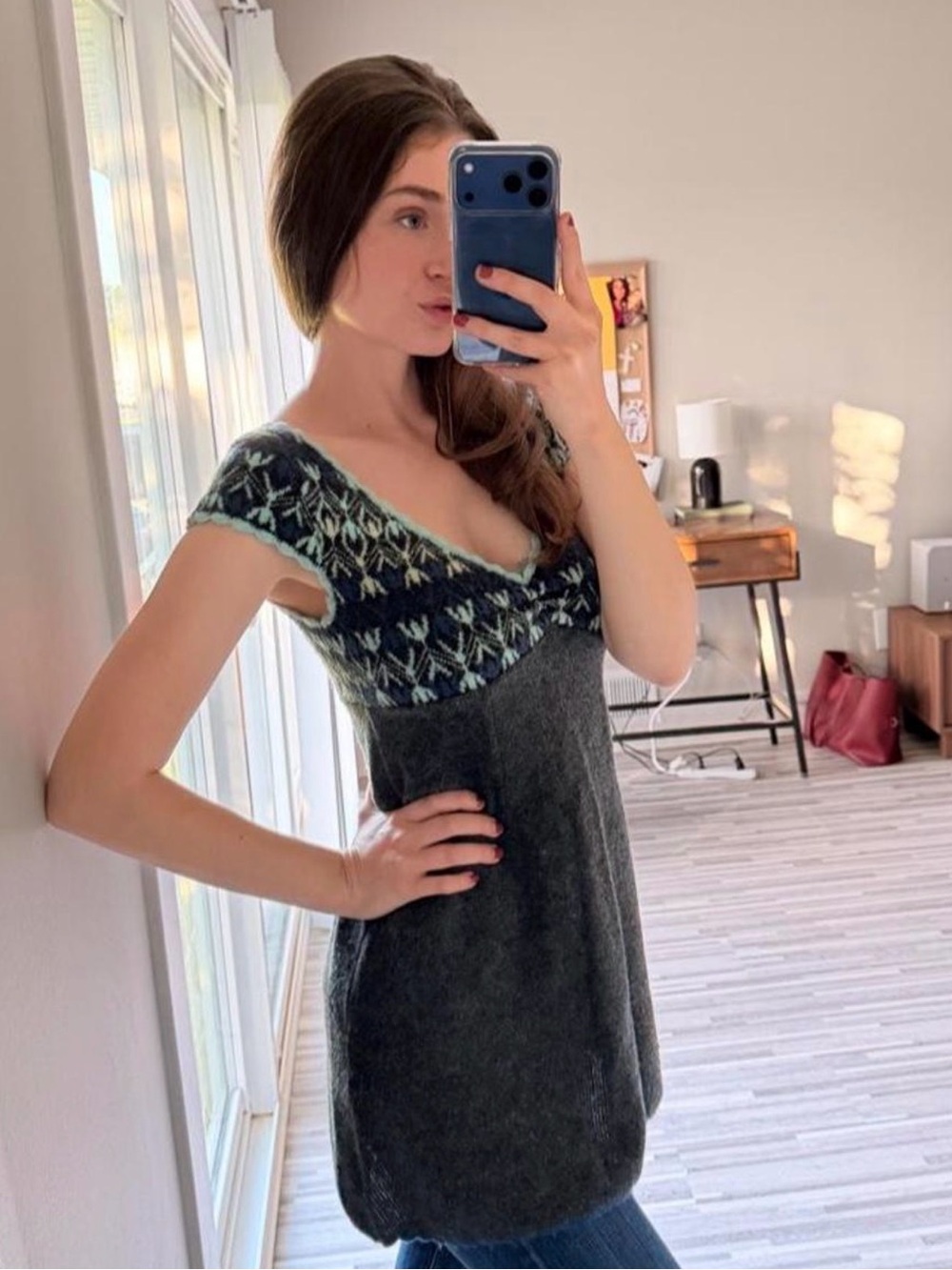 2000s Free People Wool Mini Dress / Tunic